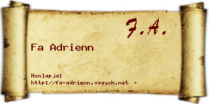 Fa Adrienn névjegykártya